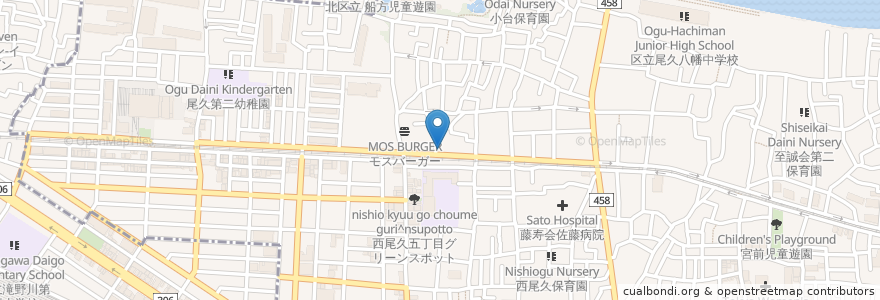 Mapa de ubicacion de 西尾久クリニック en Japão, Tóquio.