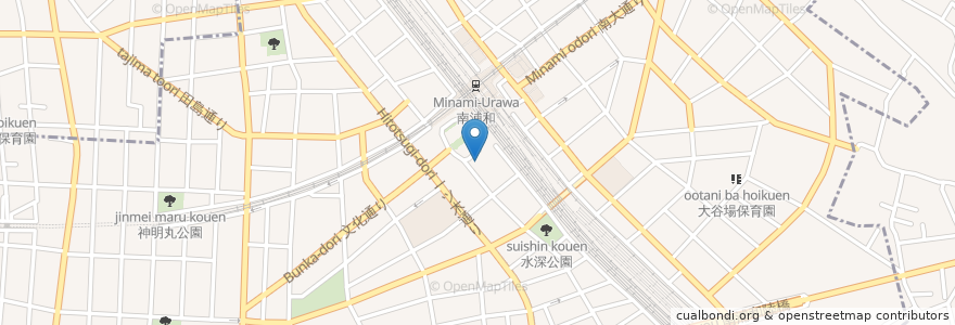Mapa de ubicacion de ミスタードーナツ en 日本, 埼玉県, さいたま市, 南区.