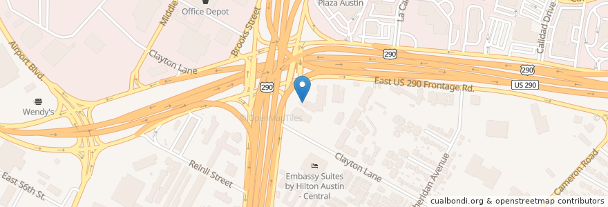 Mapa de ubicacion de Habesha Ethiopian Restaurant and Bar en Amerika Birleşik Devletleri, Teksas, Travis County, Austin.