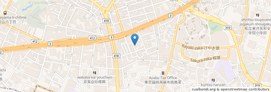 Mapa de ubicacion de Eglise catholique en ژاپن, 東京都, 港区.