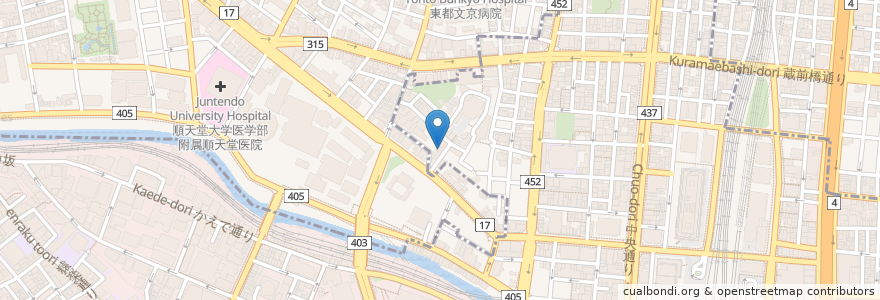 Mapa de ubicacion de 乙カフェ en 日本, 東京都, 文京区, 千代田区.