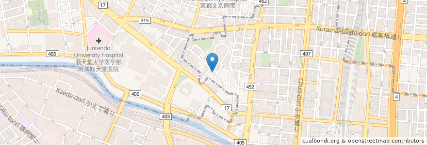Mapa de ubicacion de 林内科クリニック en 日本, 東京都, 文京区, 千代田区.