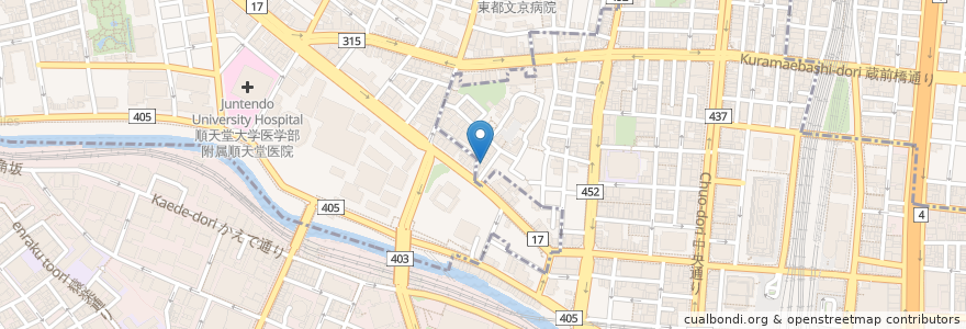 Mapa de ubicacion de Bar 桜 en 日本, 東京都, 文京区, 千代田区.