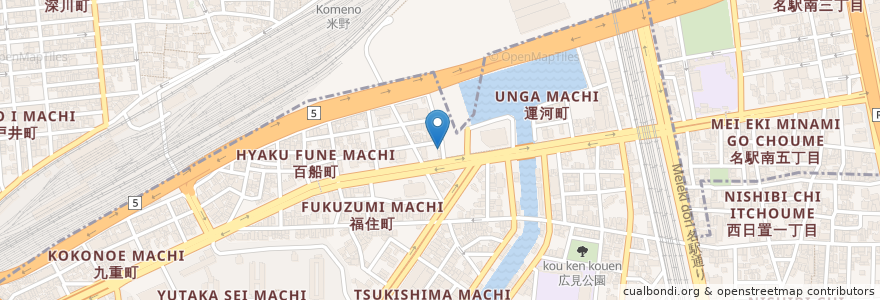 Mapa de ubicacion de キョウテク en 日本, 爱知县, 名古屋市, 中村区.