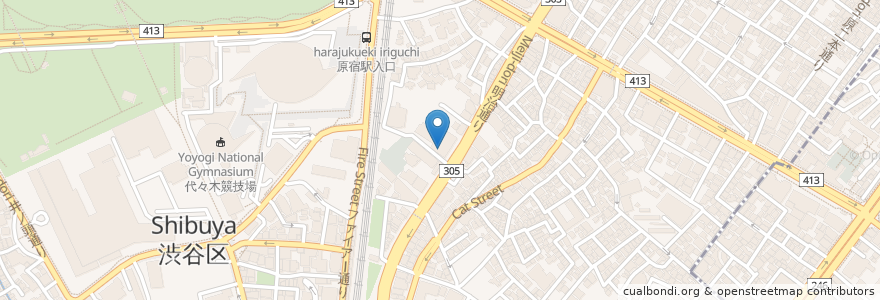 Mapa de ubicacion de トヨタレンタカー en 日本, 東京都, 渋谷区.