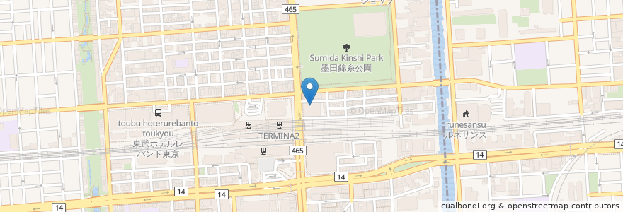 Mapa de ubicacion de HUB en 日本, 東京都.