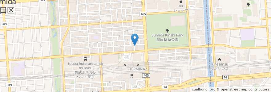 Mapa de ubicacion de エンゼル薬局 en Japan, 東京都, 墨田区.