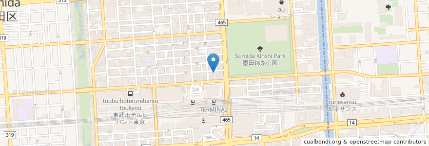Mapa de ubicacion de しゃぶしゃぶ温野菜 en Jepun, 東京都.