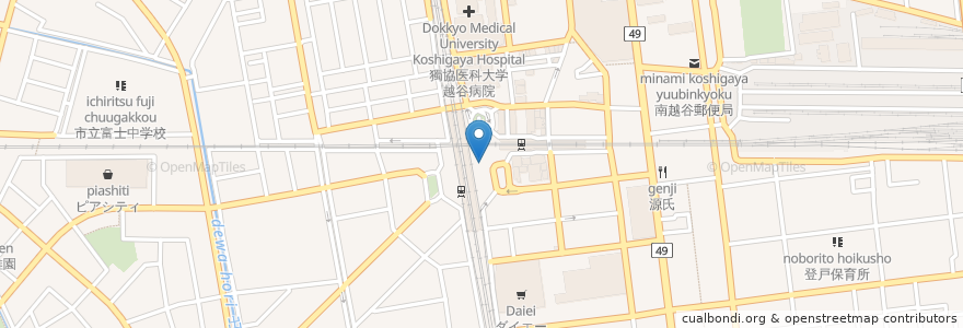 Mapa de ubicacion de スターバックス en Япония, Сайтама, 越谷市.