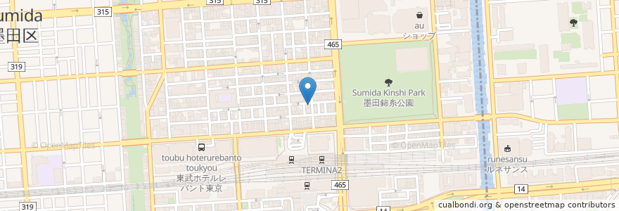 Mapa de ubicacion de 鮨処 遊亀 en Japan, Tokyo, Sumida.