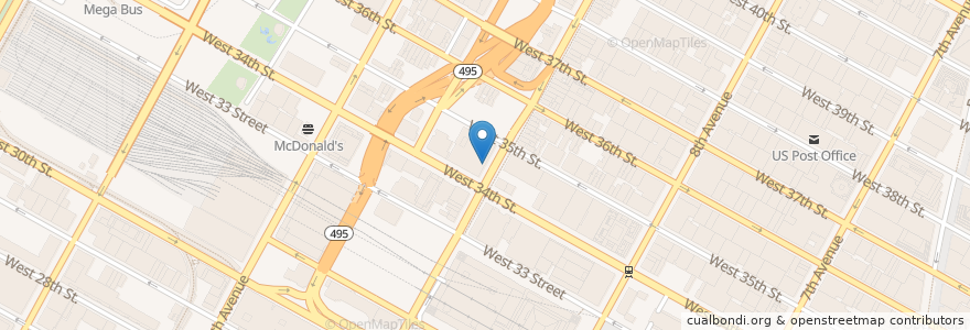 Mapa de ubicacion de ChargePoint en Соединённые Штаты Америки, Нью-Йорк, Нью-Йорк, Округ Нью-Йорк, Манхэттен, Manhattan Community Board 4.