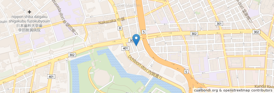 Mapa de ubicacion de ネバーランドカフェ en Japonya, 東京都, 千代田区.