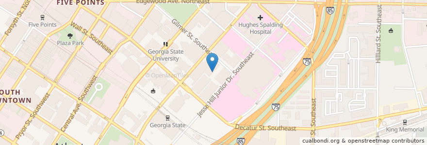Mapa de ubicacion de GSU Bike Services en United States, Georgia, Fulton County, Atlanta.