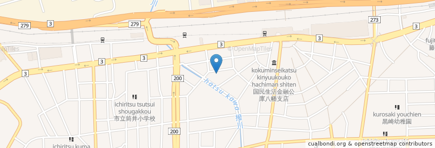 Mapa de ubicacion de うわさの黒鉄 en Japon, Préfecture De Fukuoka, 北九州市, 八幡西区.
