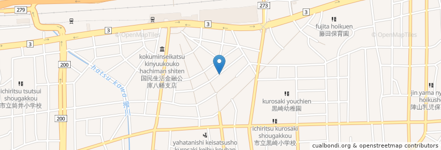 Mapa de ubicacion de 空木のこかげ en Giappone, Prefettura Di Fukuoka, 北九州市, 八幡西区.