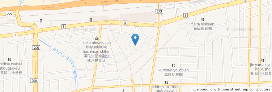 Mapa de ubicacion de MEMBER'S 椿 en 일본, 후쿠오카현, 기타큐슈 시, 八幡西区.