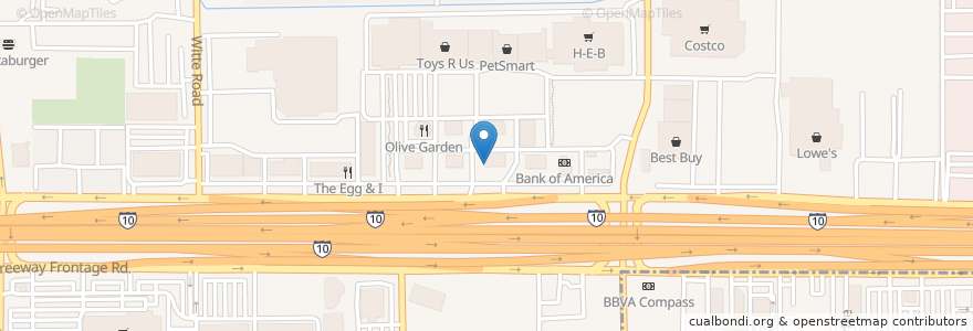 Mapa de ubicacion de Five Guys en United States, Texas, Houston, Harris County.