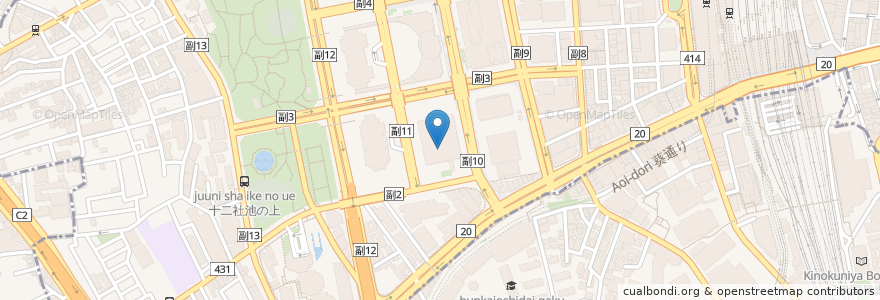 Mapa de ubicacion de ゴダイゴ en Japan, 東京都, 新宿区, 渋谷区.