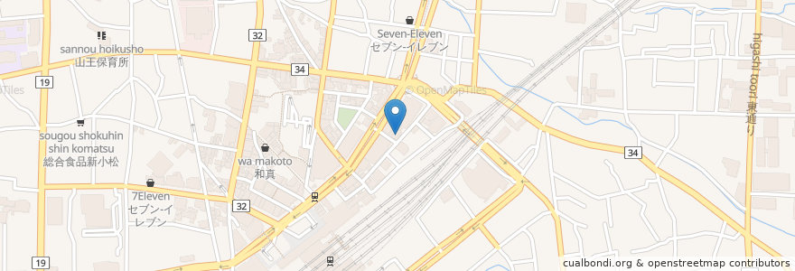 Mapa de ubicacion de 肉バル ミーターズ en 日本, 长野县, 長野市.