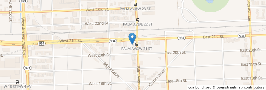 Mapa de ubicacion de Athena Bitcoin ATM en 미국, 플로리다주, 마이애미데이드 군, Hialeah.