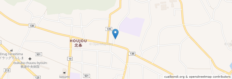Mapa de ubicacion de 常陽銀行 en Jepun, 茨城県, つくば市.