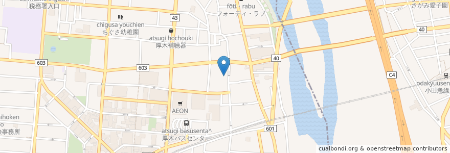 Mapa de ubicacion de 大鷲神社 en 일본, 가나가와현, 厚木市.