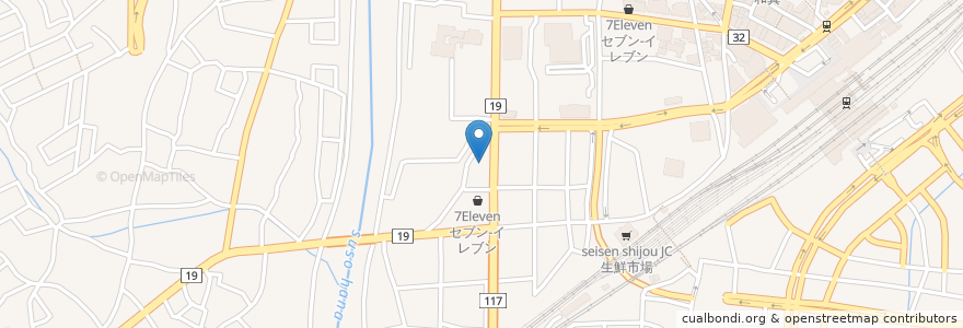 Mapa de ubicacion de すき家 en Japonya, 長野県, 長野市.