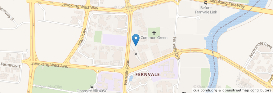 Mapa de ubicacion de Fernvale en Singapura, Central.