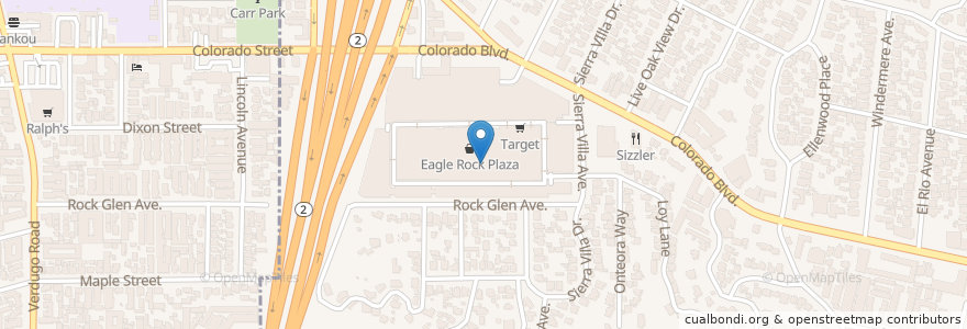 Mapa de ubicacion de Rick's en Estados Unidos Da América, Califórnia, Los Angeles County, Los Angeles.