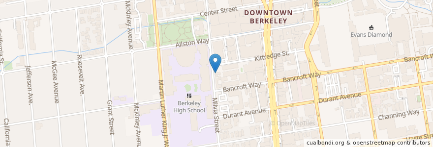 Mapa de ubicacion de Avis en ایالات متحده آمریکا, کالیفرنیا, شهرستان آلامدا، کالیفرنیا, Berkeley.