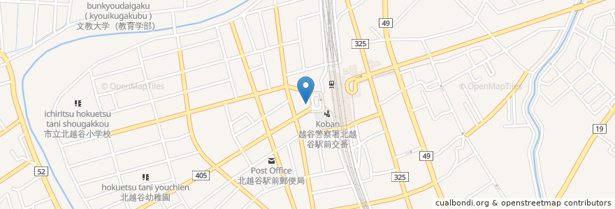 Mapa de ubicacion de 吉野家 en 日本, 埼玉县, 越谷市.