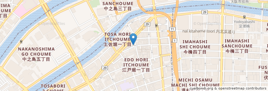 Mapa de ubicacion de 寿し元 Dining en ژاپن, 大阪府, 大阪市, 北区, 西区.