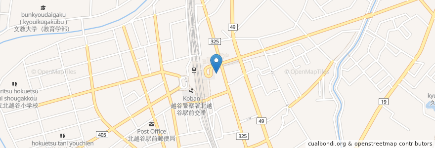 Mapa de ubicacion de ドトールコーヒーショップ en 日本, 埼玉県, 越谷市.