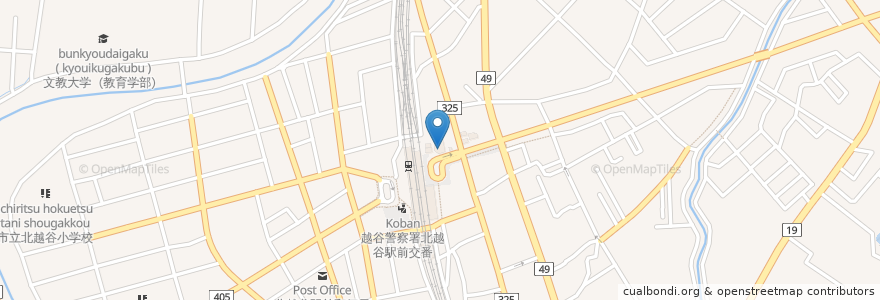 Mapa de ubicacion de 埼玉りそな銀行 en Japón, Prefectura De Saitama, 越谷市.