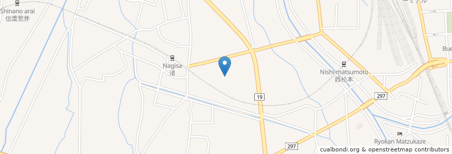 Mapa de ubicacion de 長野県松本警察署 en 日本, 長野県, 松本市.