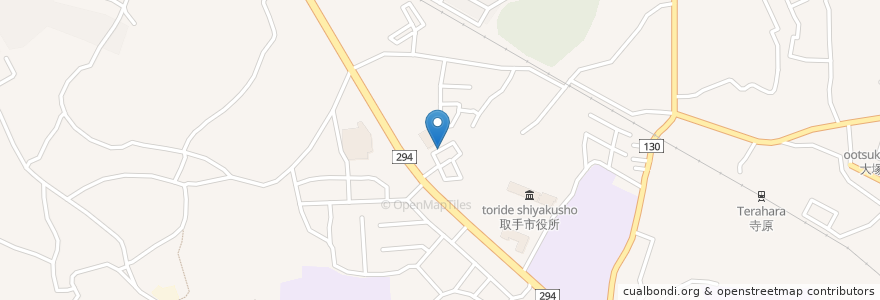 Mapa de ubicacion de 湯楽の里取手店 en Giappone, Prefettura Di Ibaraki, 取手市.