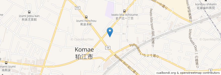 Mapa de ubicacion de 狛江市立中央図書館 en 일본, 도쿄도, 狛江市.