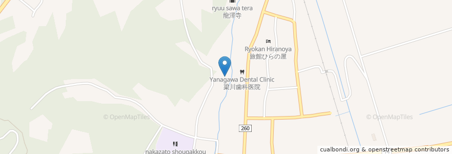 Mapa de ubicacion de 稲荷神社 en Japão, 岩手県, 一関市.