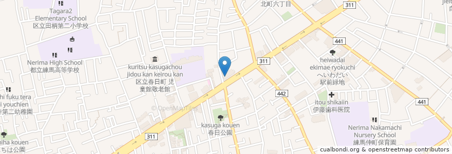 Mapa de ubicacion de 丸亀製麺 環八平和台店 en ژاپن, 東京都, 練馬区.
