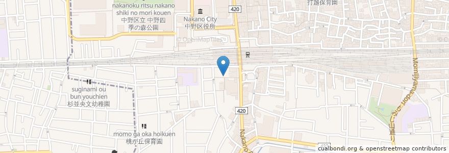Mapa de ubicacion de 肝心屋 en Jepun, 東京都, 中野区.