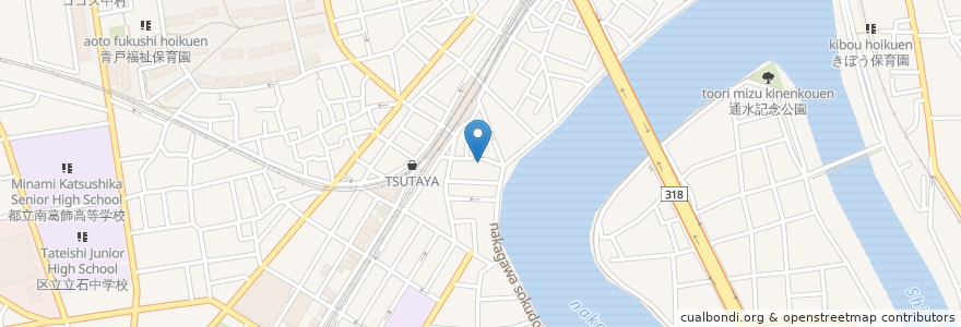Mapa de ubicacion de 稲荷神社 en Japón, Tokio, Katsushika.