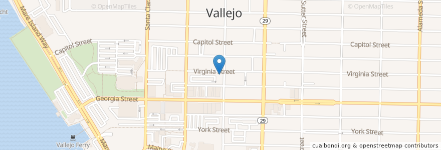Mapa de ubicacion de USPS Vallejo en United States, California, Solano County, Vallejo.