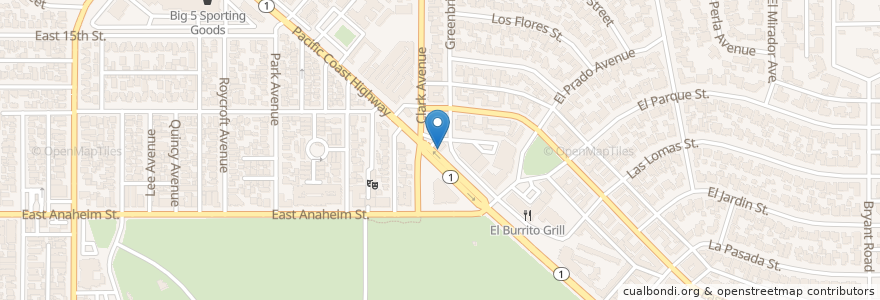 Mapa de ubicacion de Hole Mole en Amerika Syarikat, California, Los Angeles County, Long Beach.