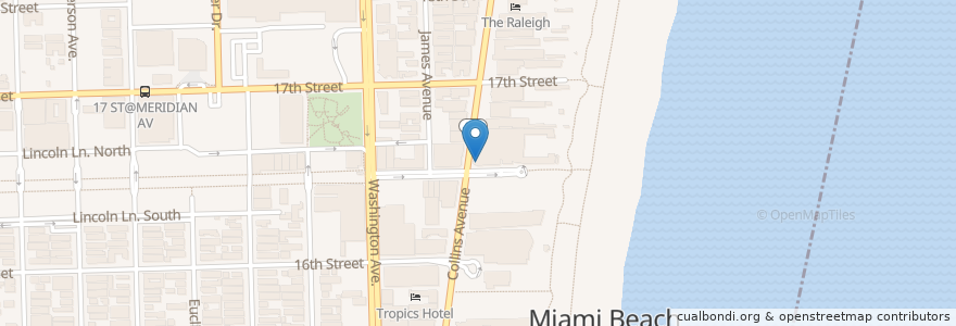 Mapa de ubicacion de Walgreens en États-Unis D'Amérique, Floride, Comté De Miami-Dade, Miami Beach.