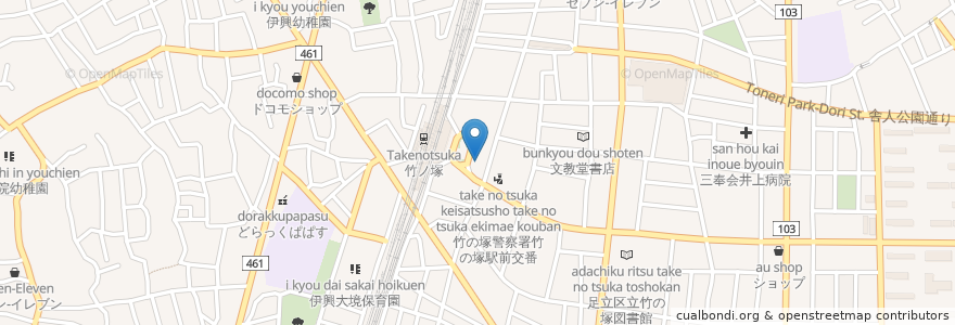 Mapa de ubicacion de マクドナルド en ژاپن, 東京都, 足立区.