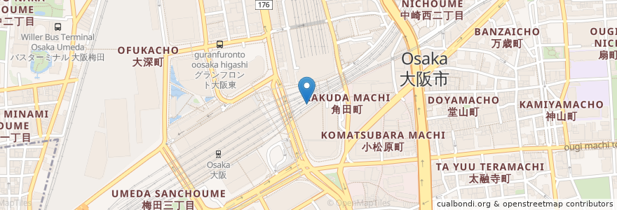 Mapa de ubicacion de しんきょう Part 1 en Japonya, 大阪府, 大阪市, 北区.