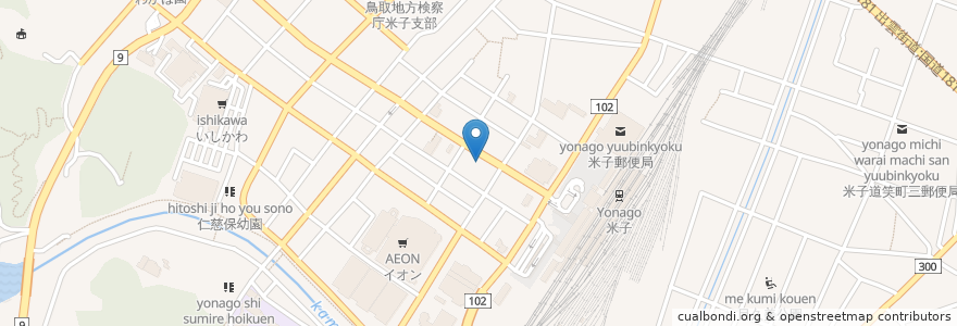 Mapa de ubicacion de 山陰酒場 en 日本, 鳥取県, 米子市.