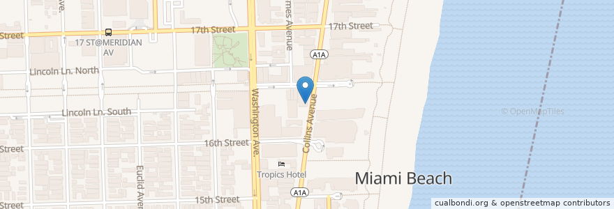 Mapa de ubicacion de 9beach en Estados Unidos Da América, Flórida, Condado De Miami-Dade, Miami Beach.