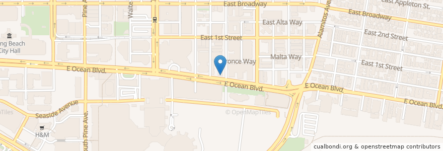 Mapa de ubicacion de Modica's en Amerika Syarikat, California, Los Angeles County, Long Beach.