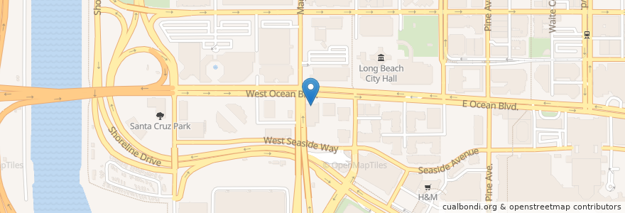 Mapa de ubicacion de California Bank and Trust en Verenigde Staten, Californië, Los Angeles County, Long Beach.
